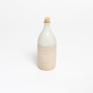 Claymen small groove necked bottle white