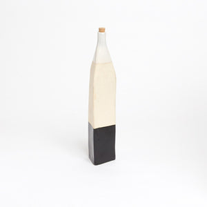 Ceramic Tall Bottle Triangular
