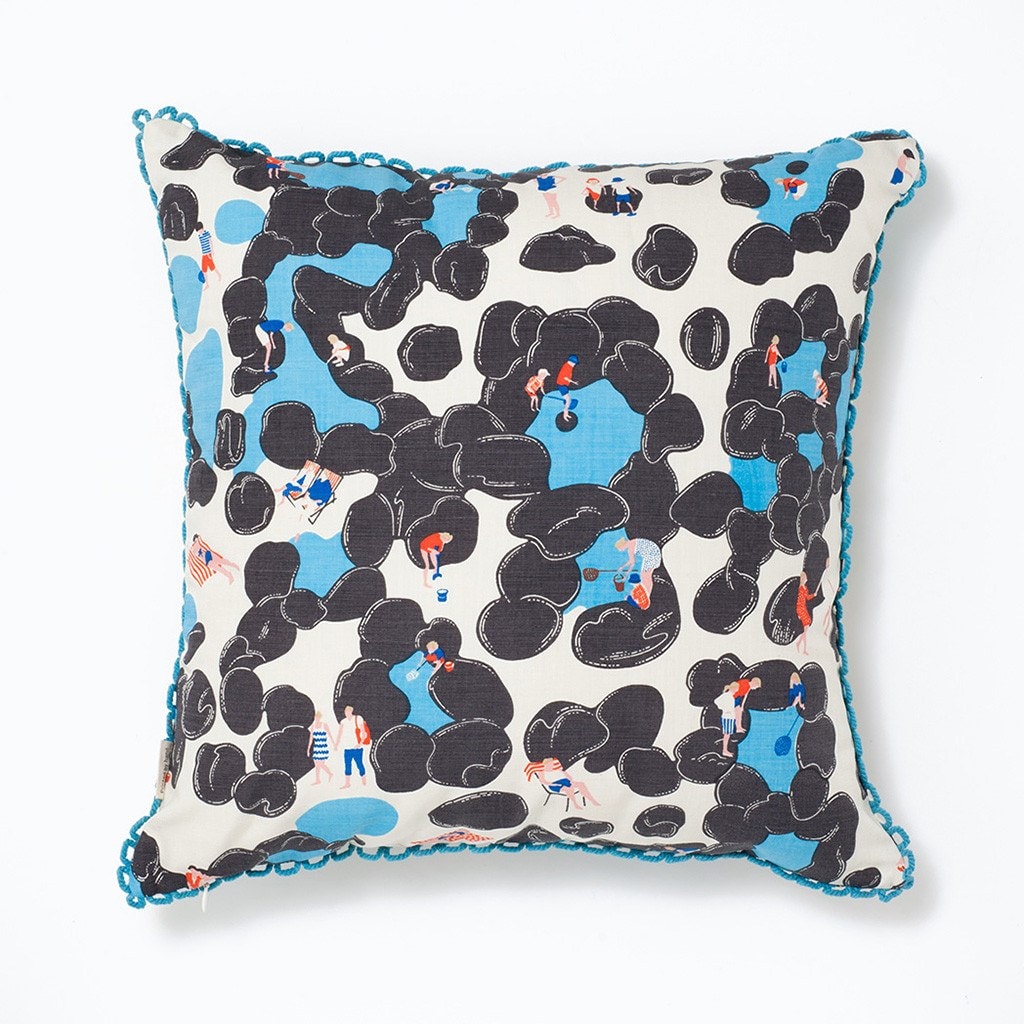 Cushion Safomasi Rockpool Print Back