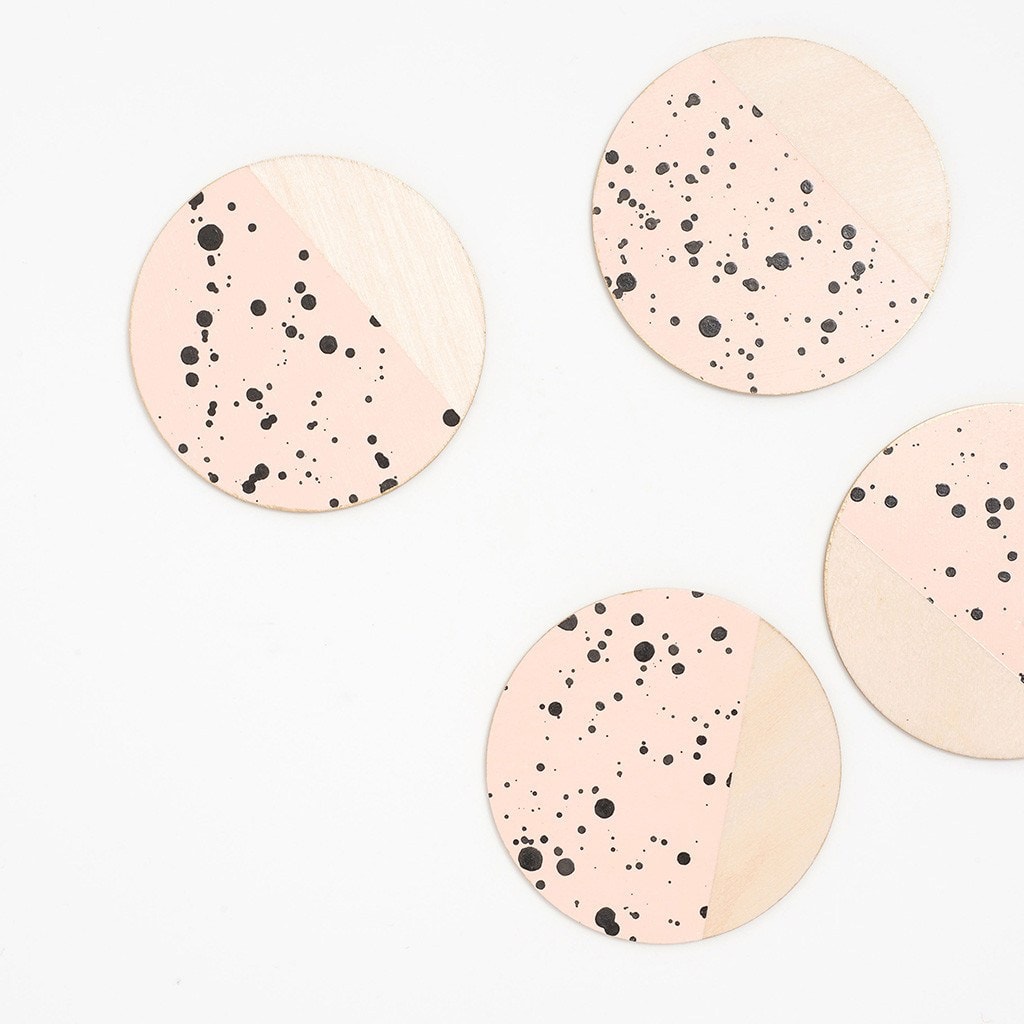 Drink Coasters Set Blush Rain The Vintage Vogue Curio
