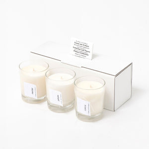 soy candle gift set cousu de fil blanc the flowers les fleurs