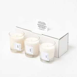 soy candle gift set cousu de fil blanc the stones